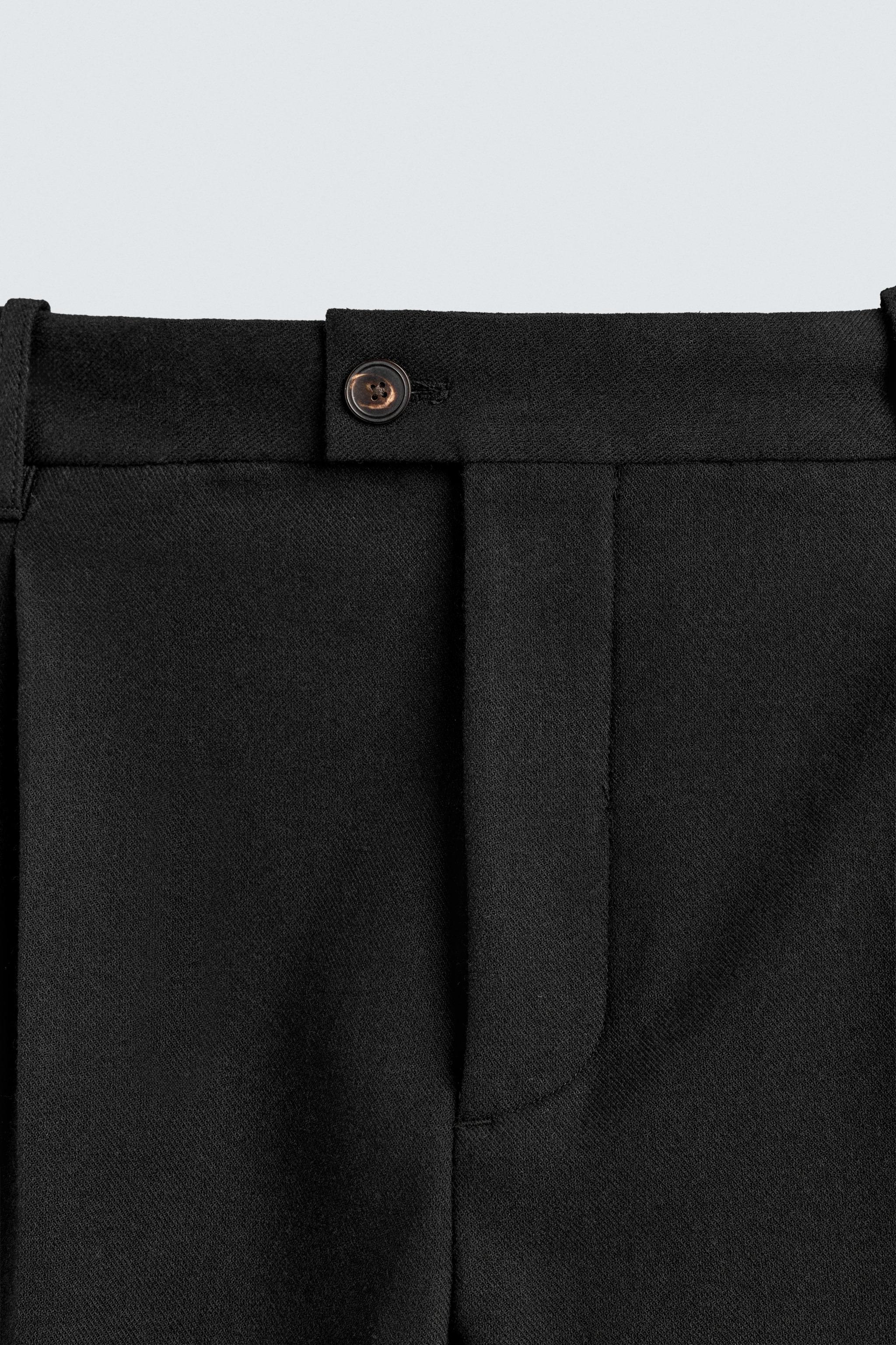 PLEATED FLANNEL PANTS